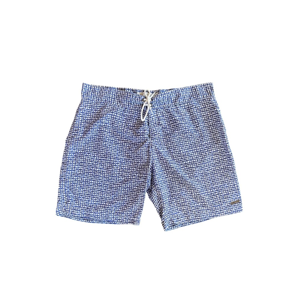 Parke & Ronen Mens‎ Blue Basketweave Print Swim Trunks Board Shorts Size 34